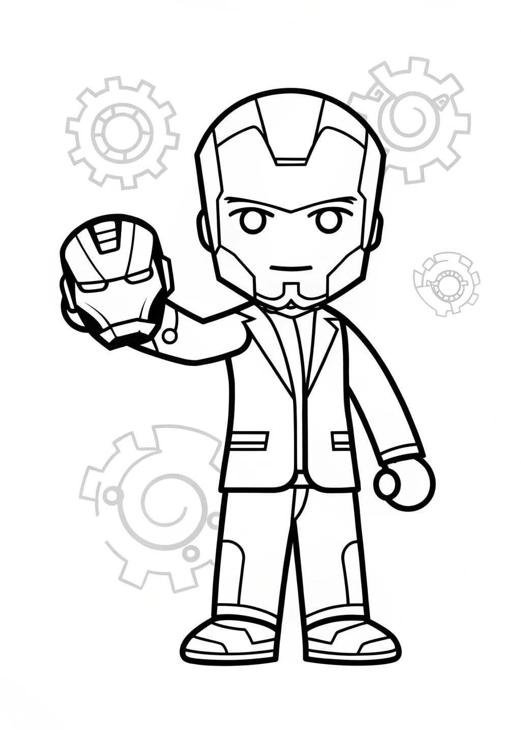 Tony Stark Coloring Page