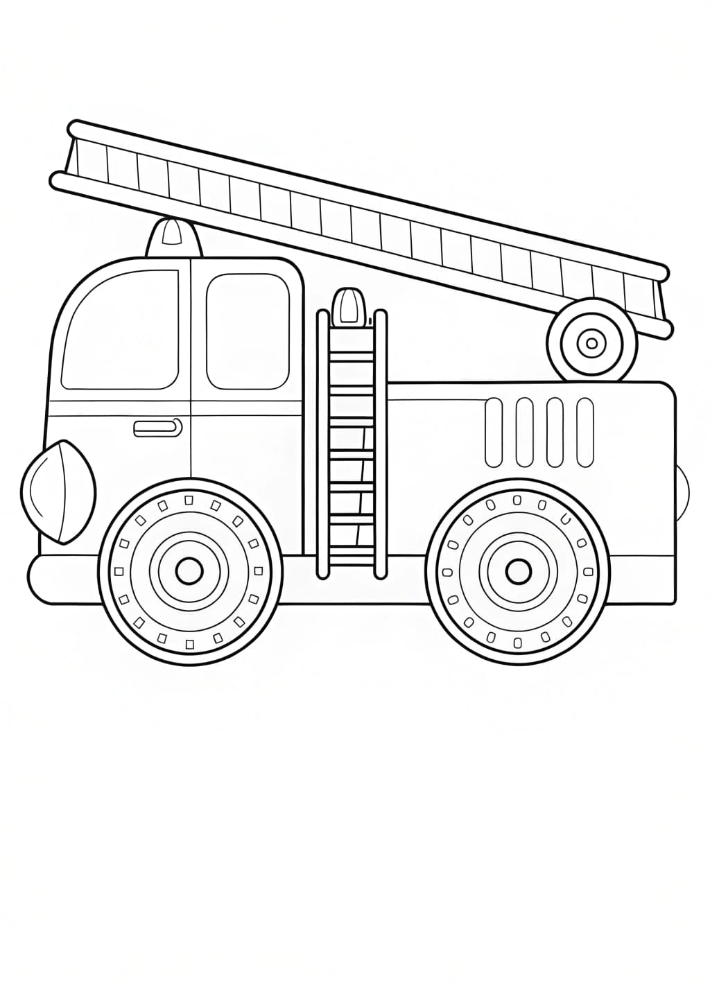 Toy Fire Truck Coloring Page