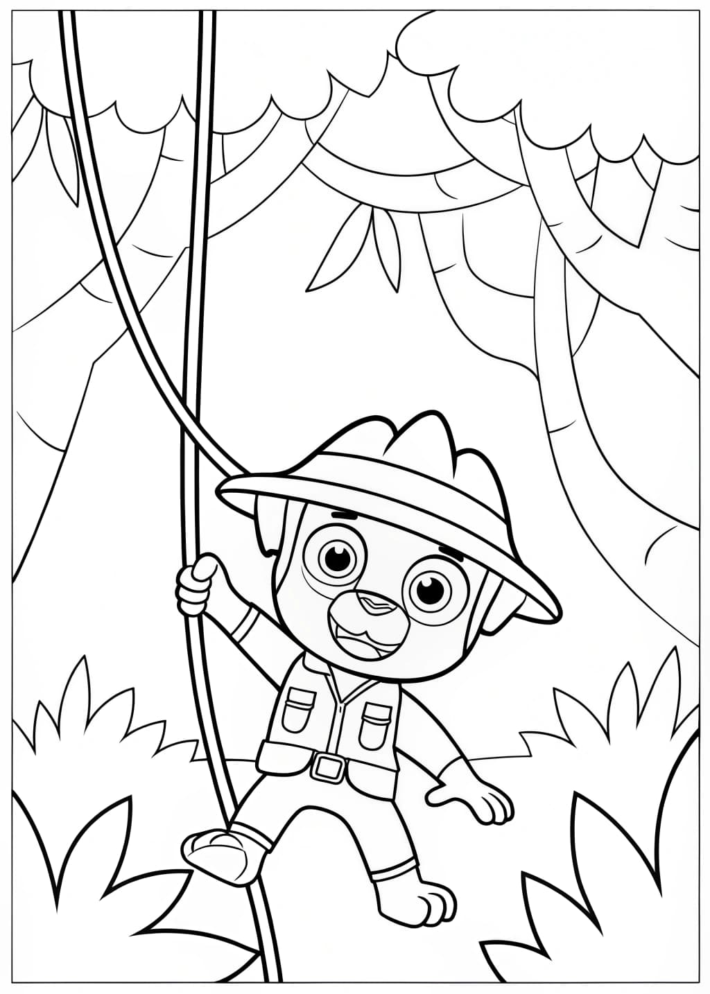 Tracker Paw Patrol Coloring Page