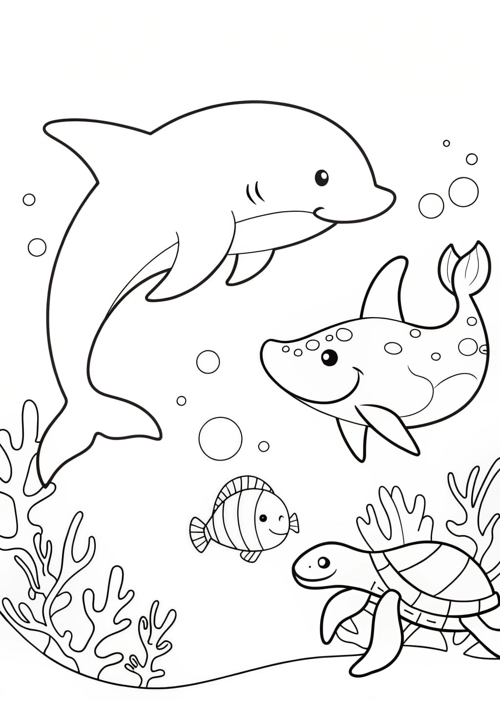 Underwater Friends Coloring Page