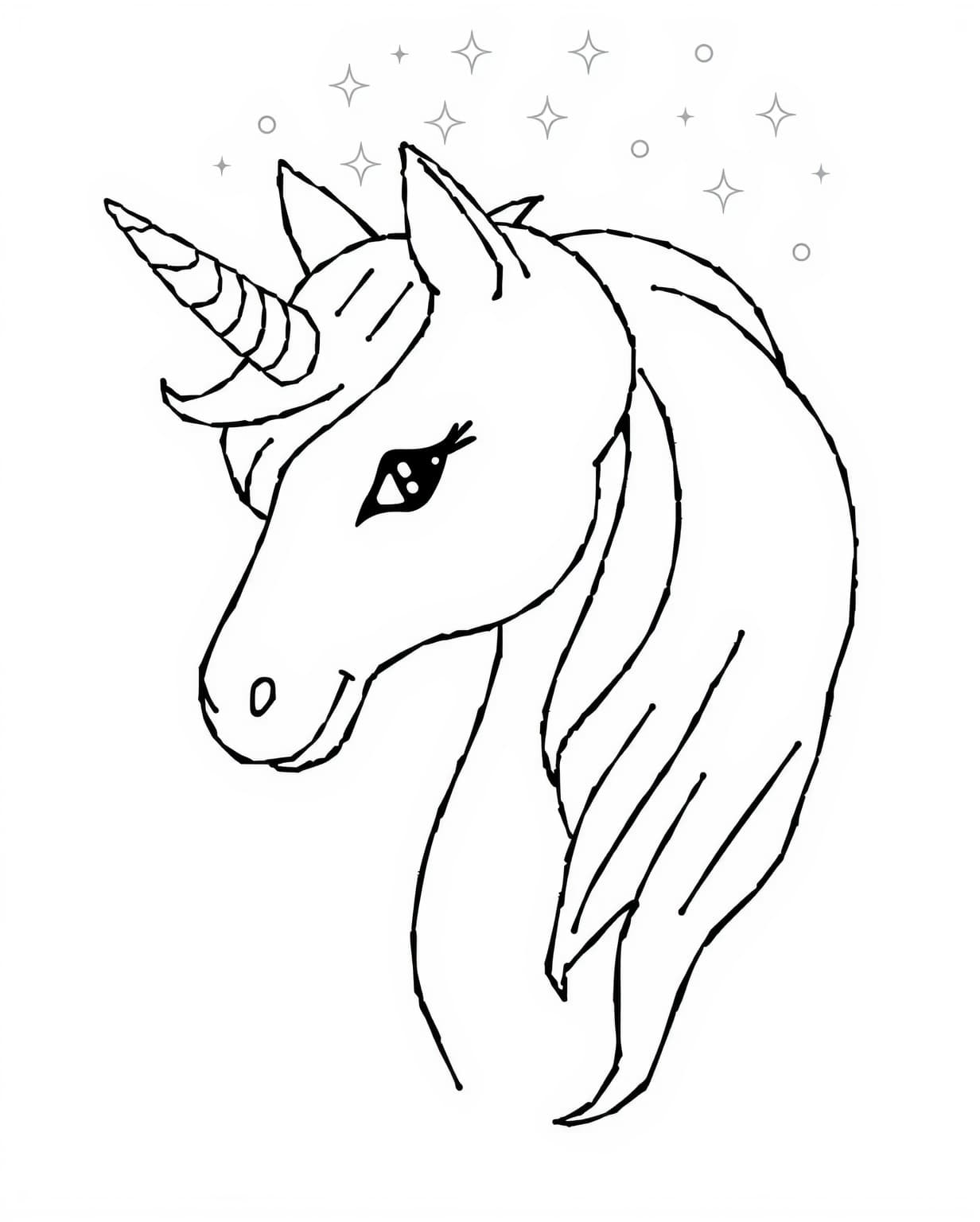 Unicorn Coloring Page for Girls