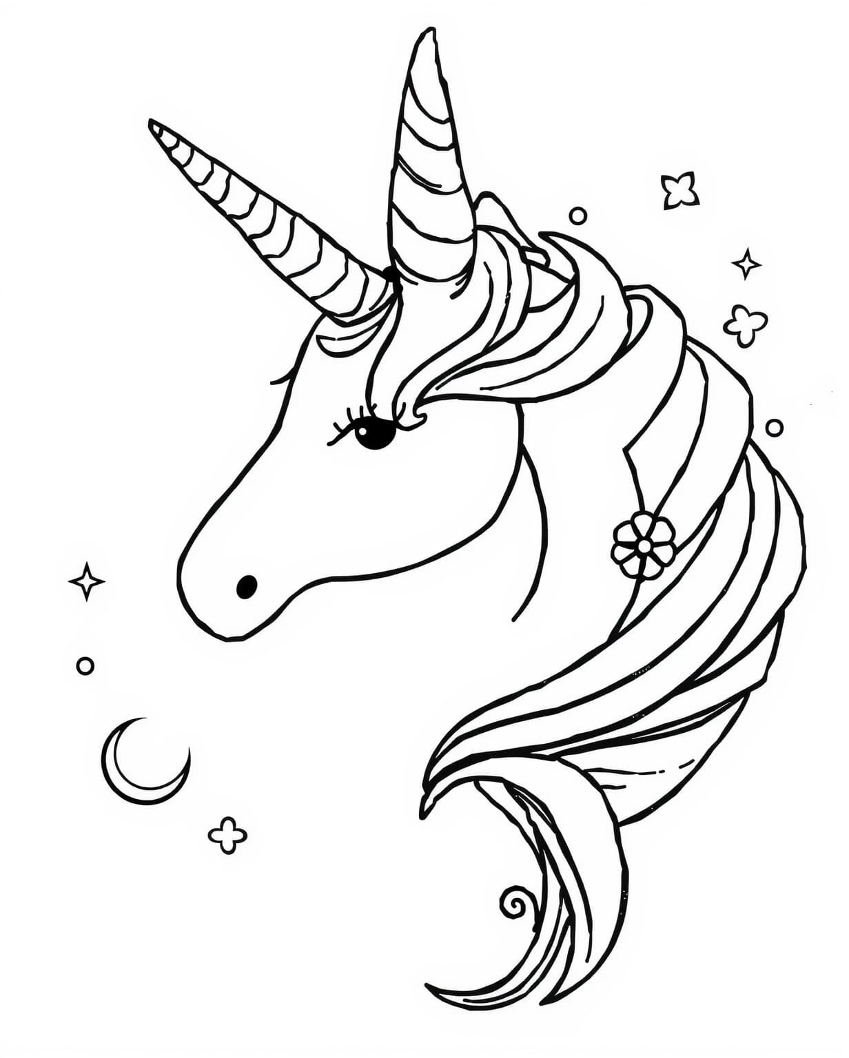 Unicorn Horn Coloring Page