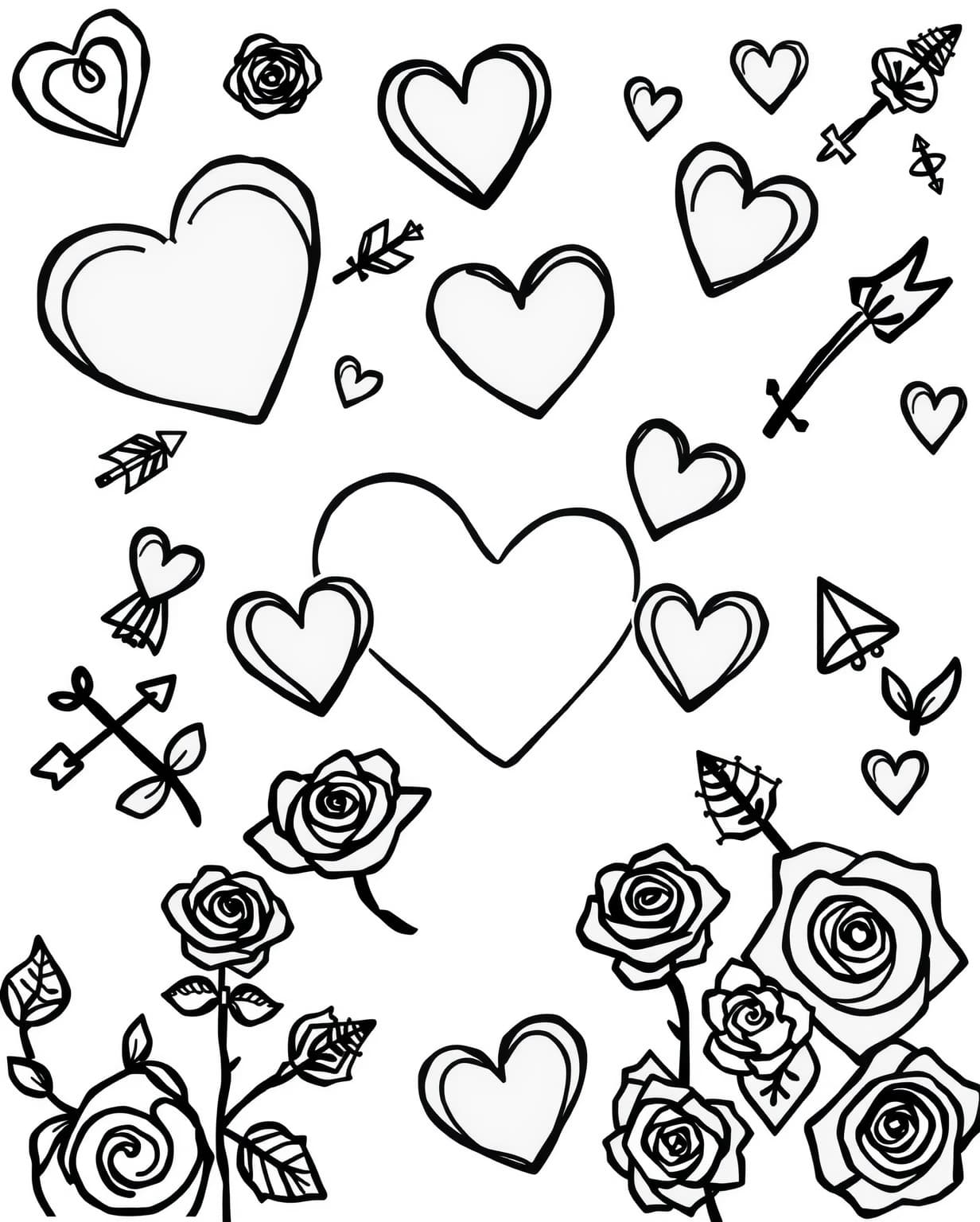 Valentine Puzzle Coloring Page