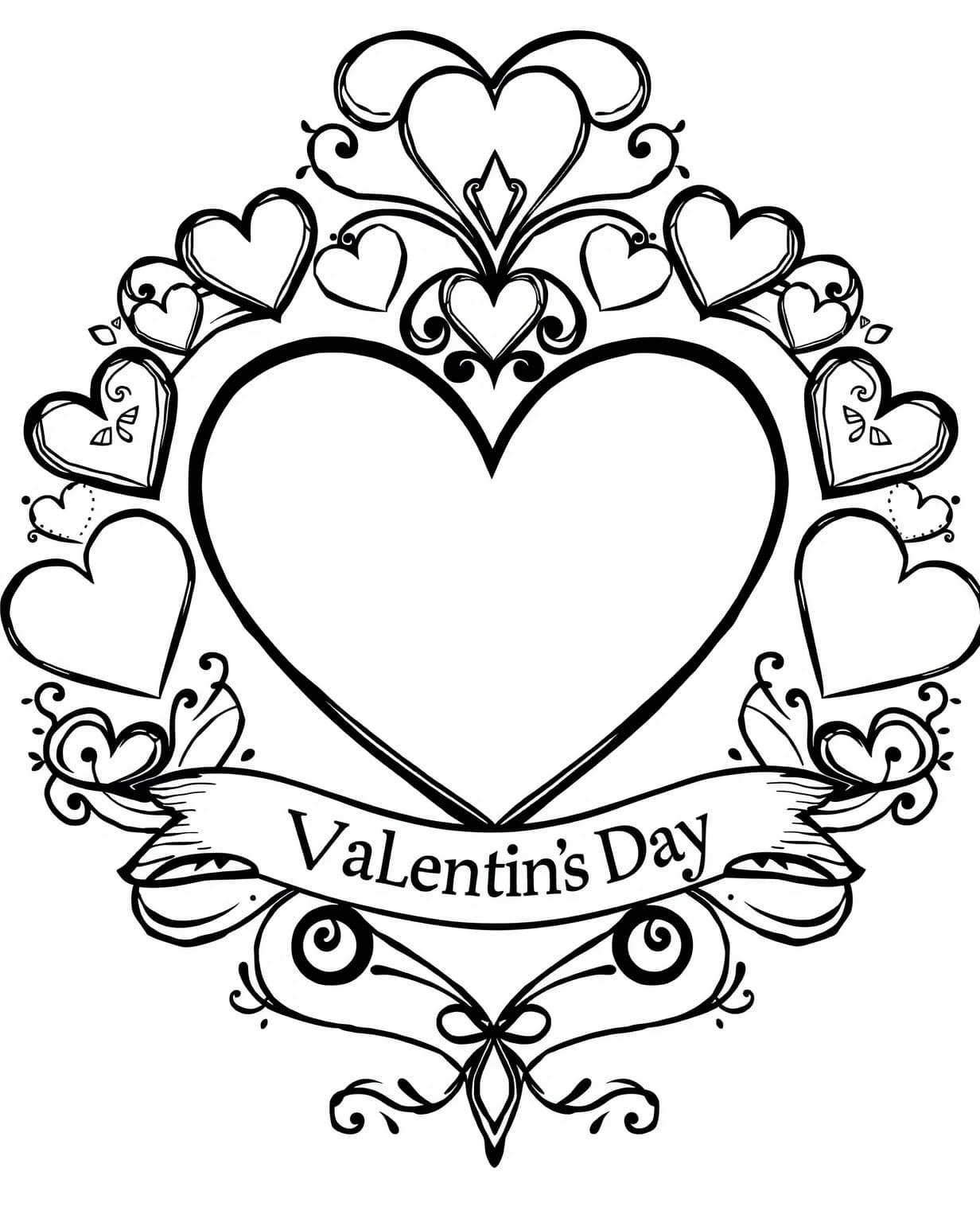 Valentine’s Day Card Coloring Page