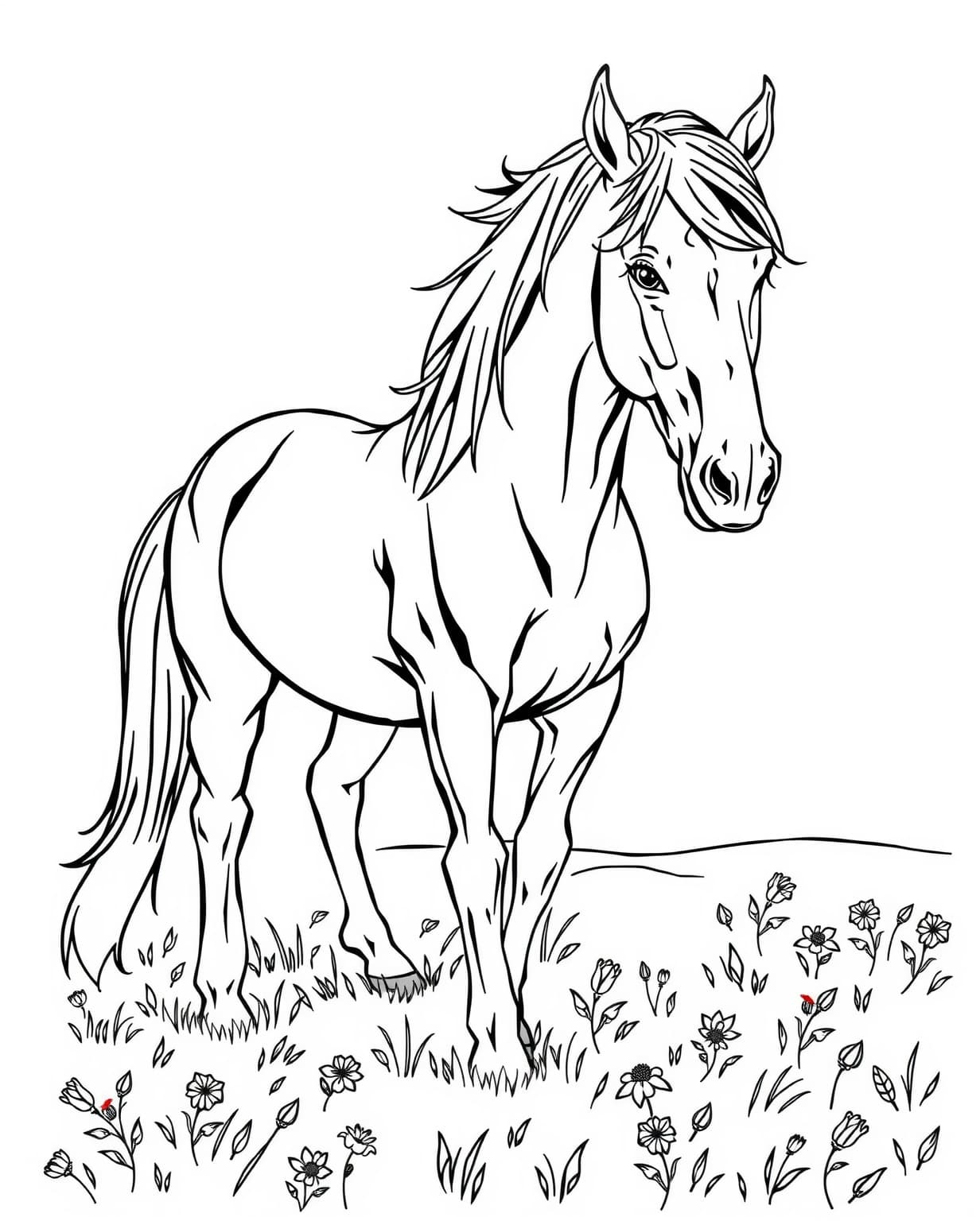 Welsh Horse Cob Coloring Page