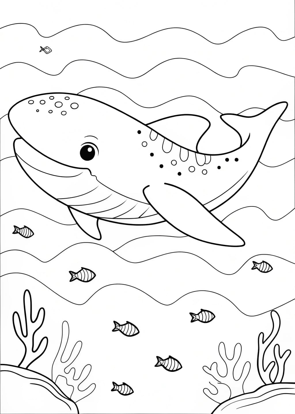 Whale Shark Coloring Page