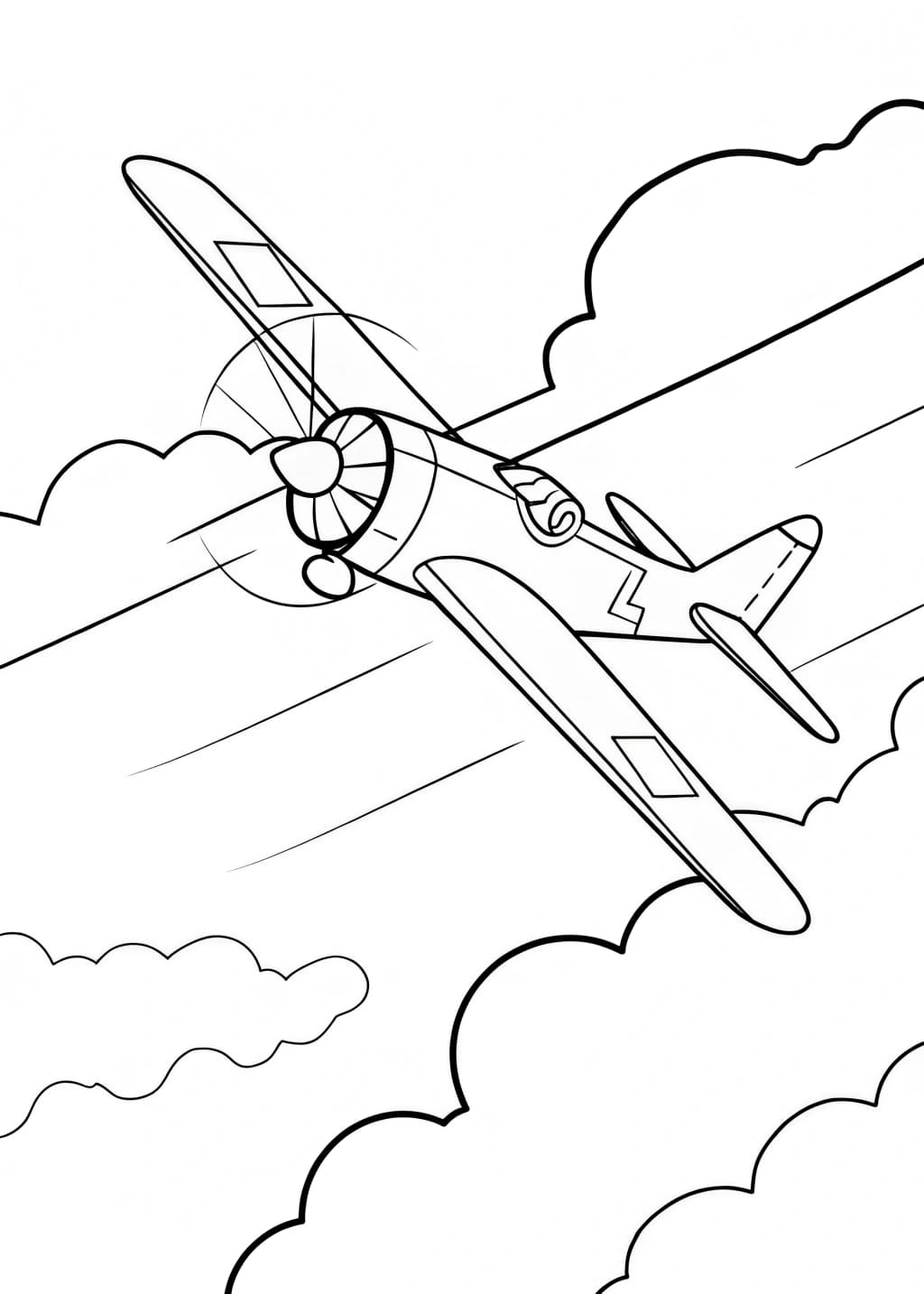 WW1 Plane Coloring Page