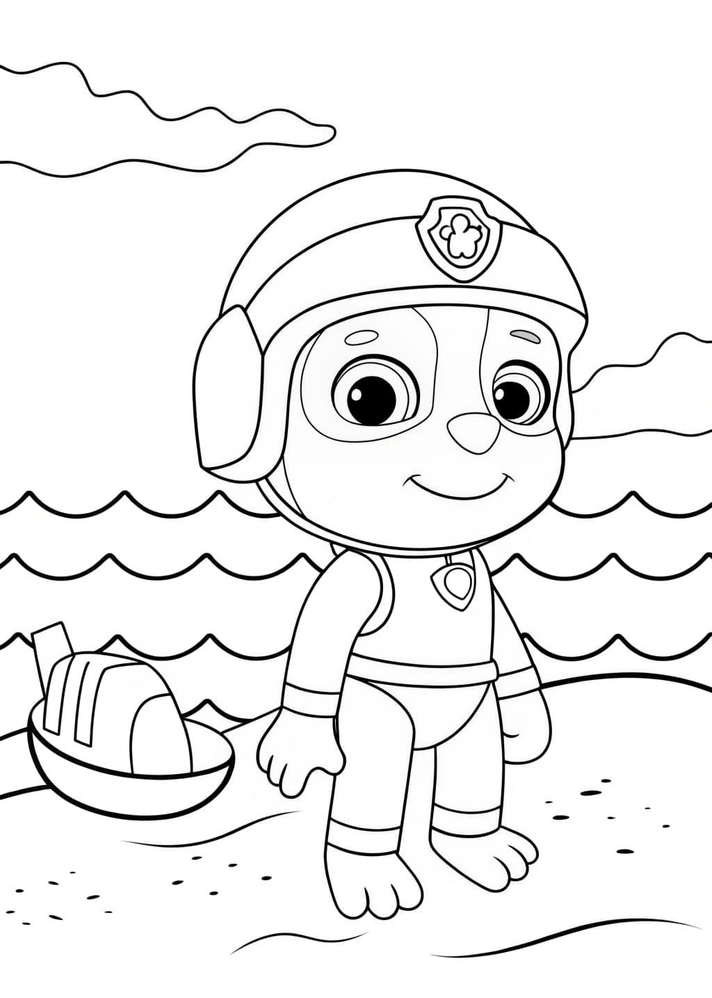 Zuma Paw Patrol Coloring Page