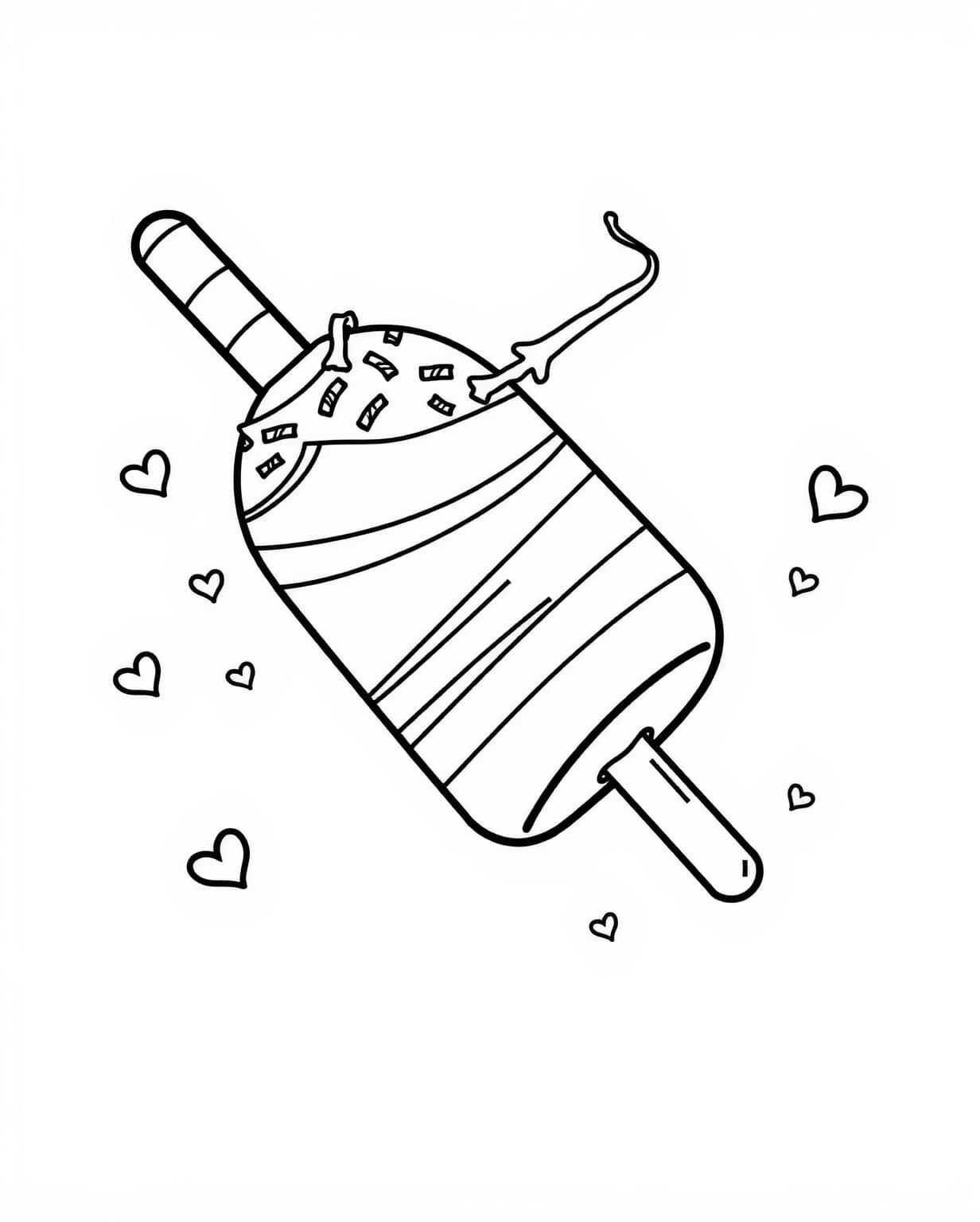 Fun and Creative Popsicle Coloring Page
