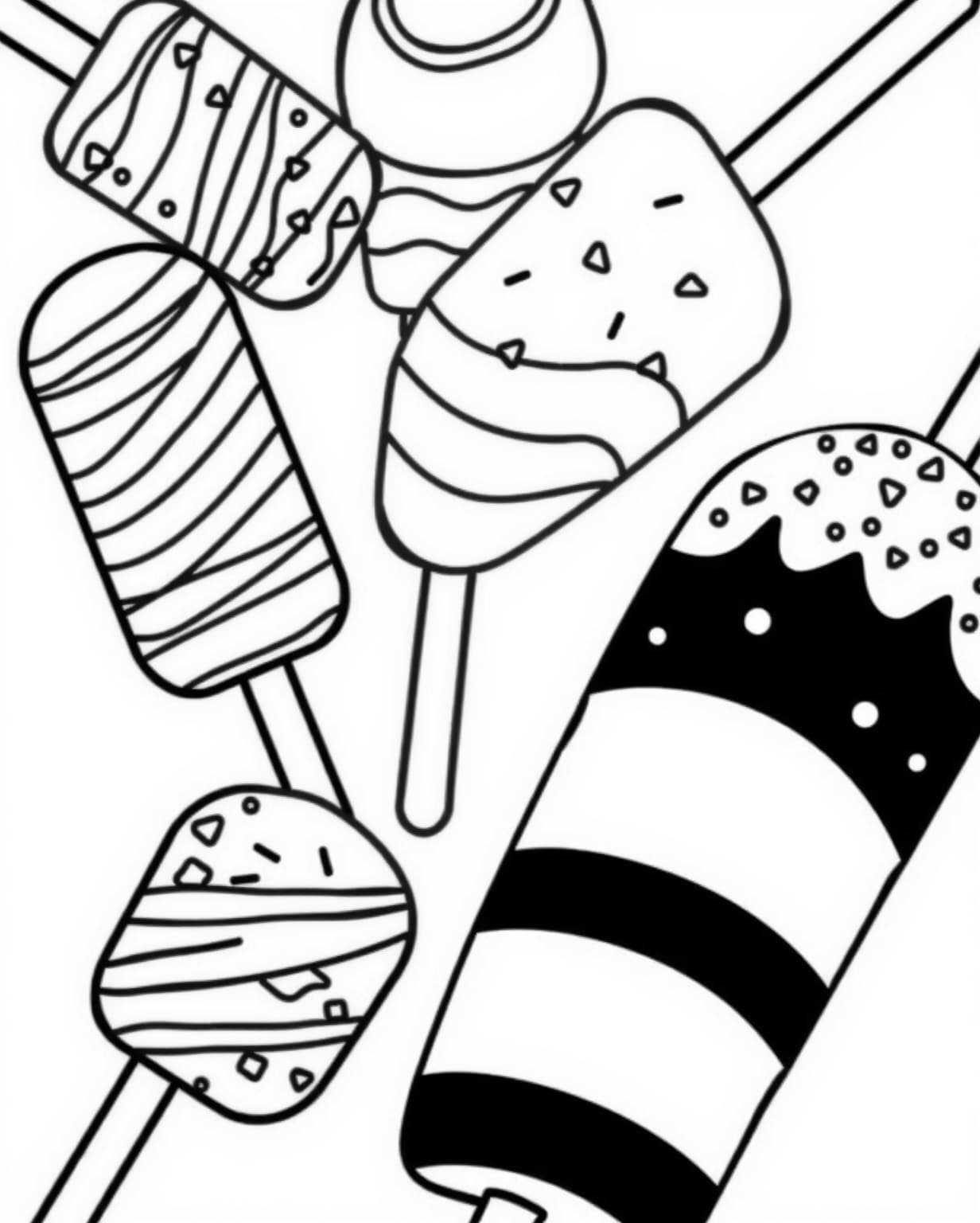 Fun Ice Pop Coloring Page for All Ages