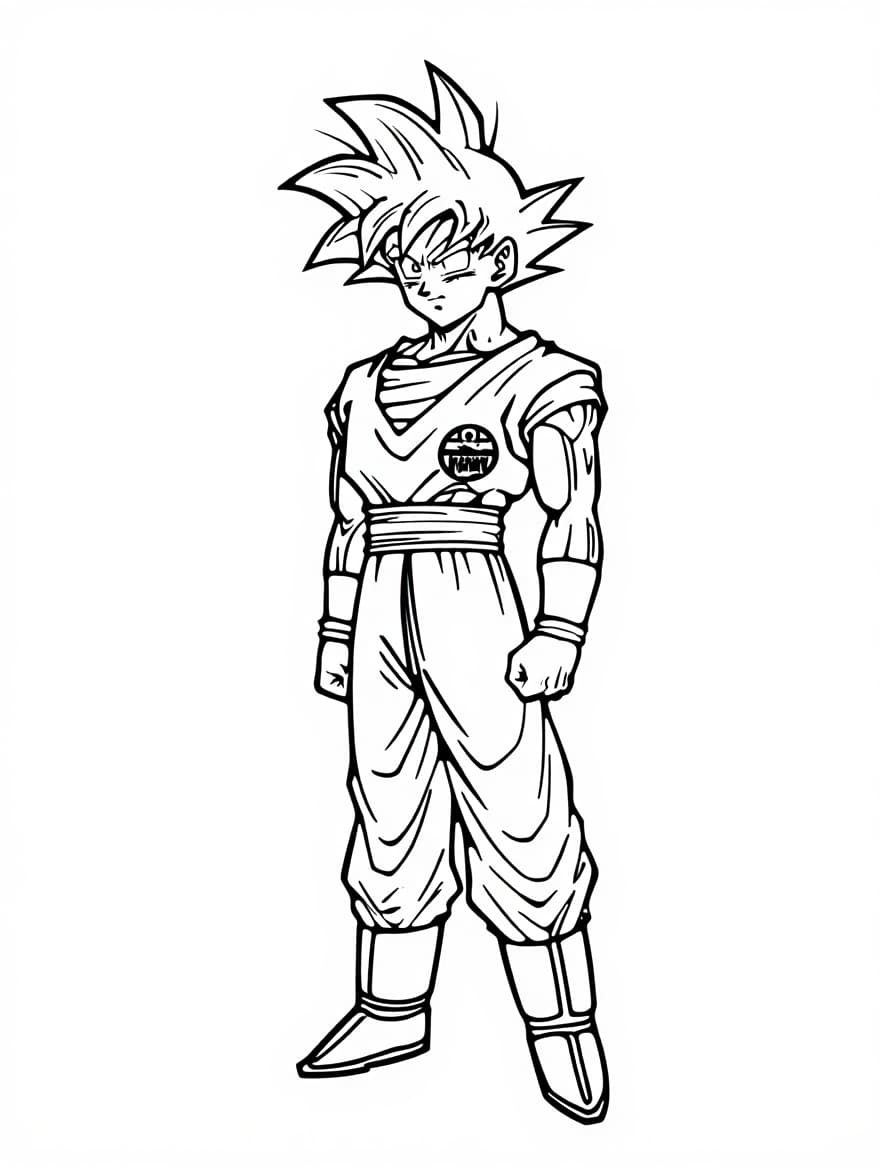 Goku In Galactic Patrol Uniform Coloring Picture