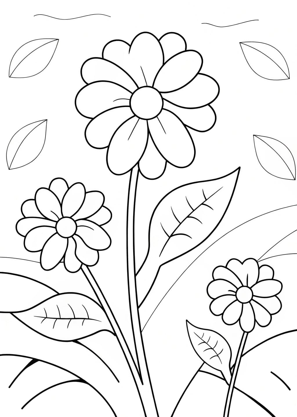 Minimalist Botanical Illustrations Coloring Page