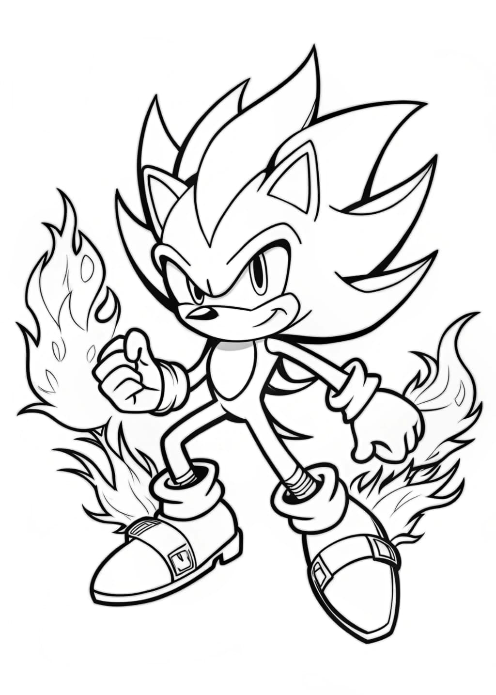 Resilient Sonic And Blaze Coloring Picture