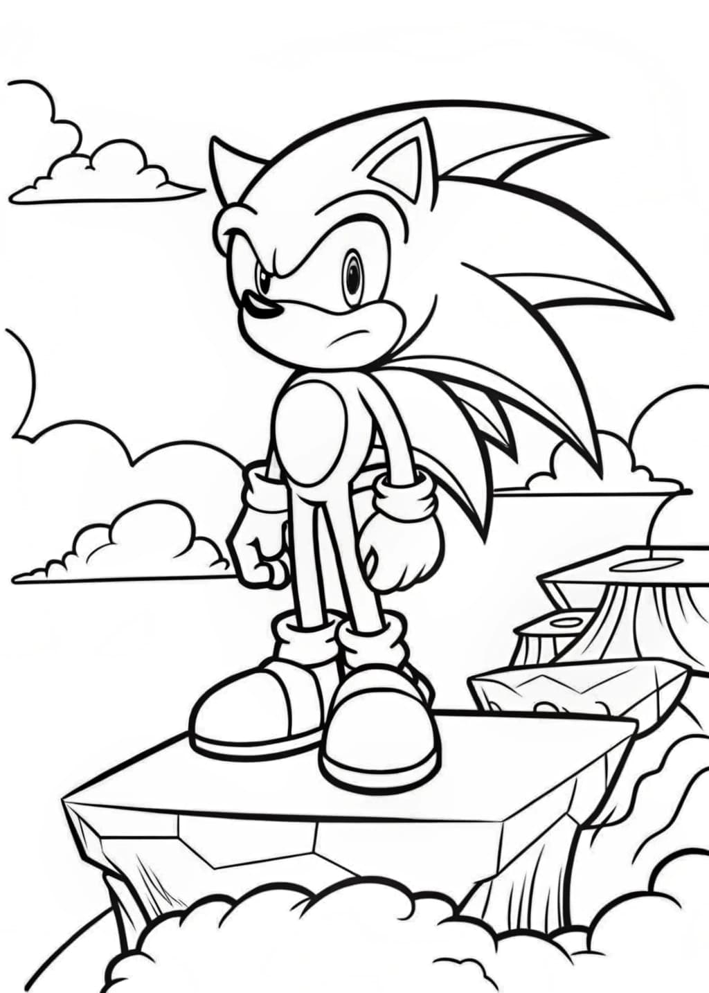 Sonic Edge Of The World Coloring Sheet