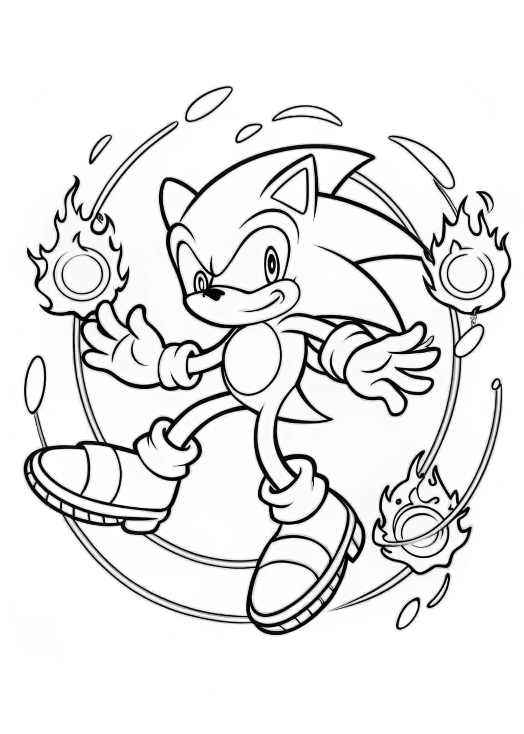 Vibrant Sonic And The Secret Rings Coloring Page